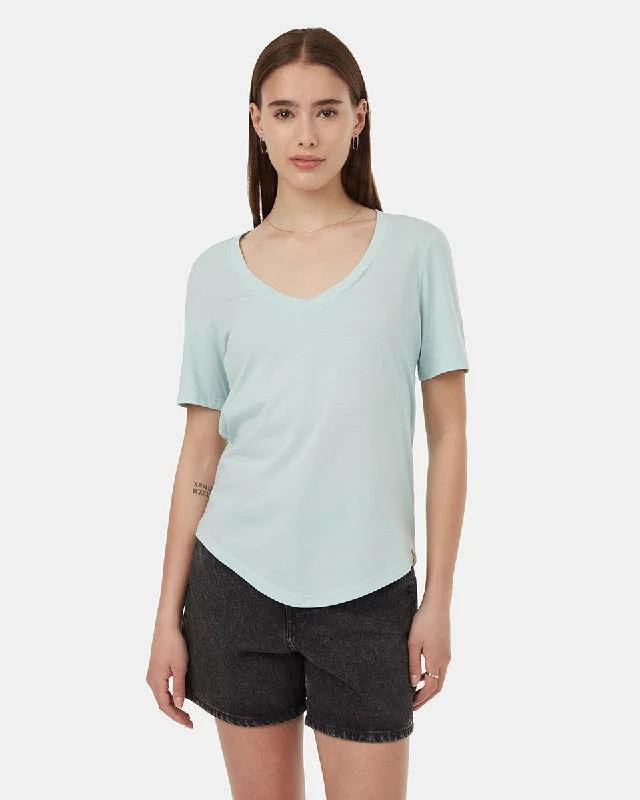 TreeBlend V-Neck T-Shirt Oversized T-Shirt Spandex breathable