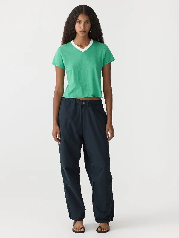 v neck raw edge baby t.shirt Collared Crew Neck Turtle Neck
