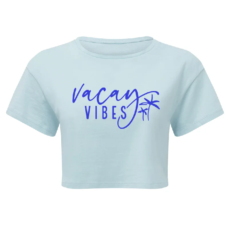 Vacay Vibes Summer Crop T-Shirt Fitted T-Shirt Seamless Stretchy