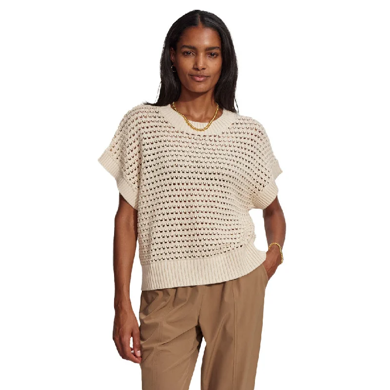 Varley Julianna Womens Knit Shirt Zippered Front Buttoned Front Snap Front
