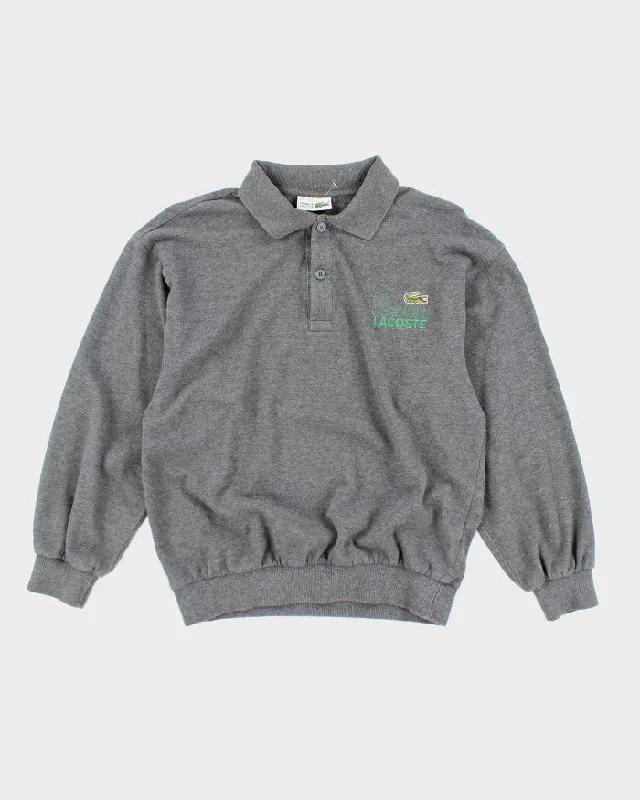 Vintage 2000's Lacoste Long-sleeve Polo Shirt - M Hooded Caped Shawl Collar