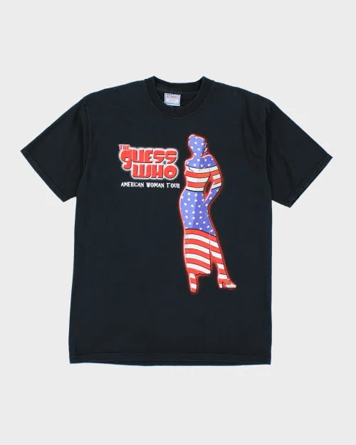 Vintage 90s The Guess Who Band T-shirt - M Polka Dot Checkered Tartan