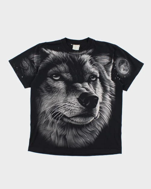 Vintage 90's Wolf Big Graphic T-Shirt - XL