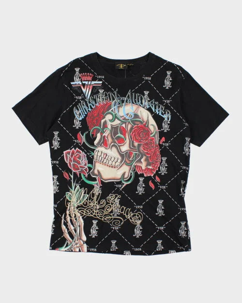 Vintage Y2K Ed Hardy Gothic Skull T-Shirt - XL