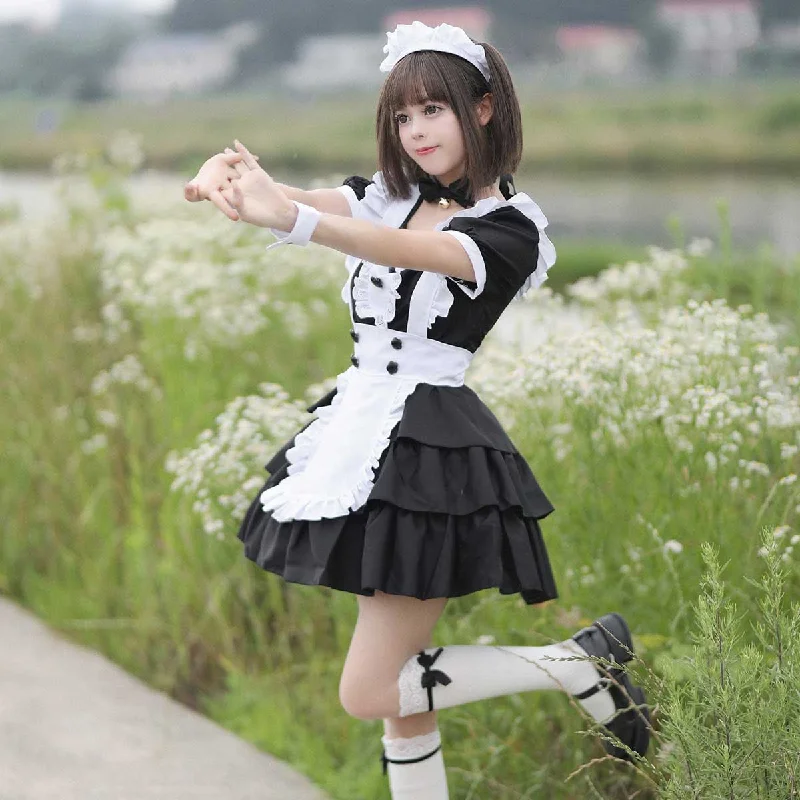 Black Maid Lolita Dresses Ruffles Lolita Dress