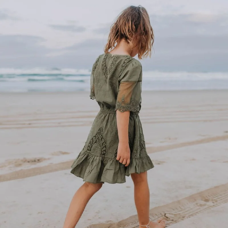 BOHO DRESS - OLIVE