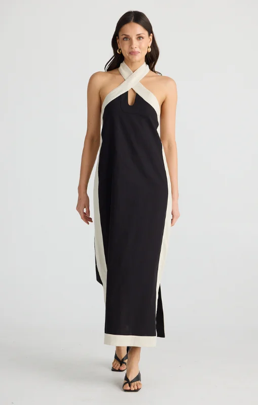 Brave + True - Eden Dress - Black with Natural - BT24583-1