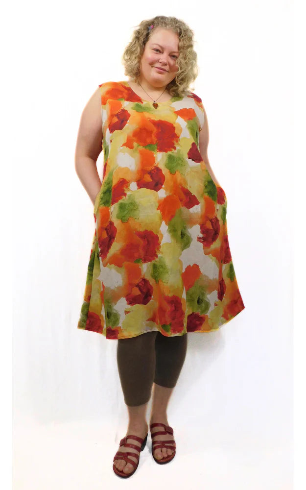 Brenda Laine Linen/Viscose print dress