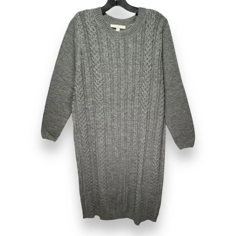 Dress Sweater By Woman Within In Grey, Size: L