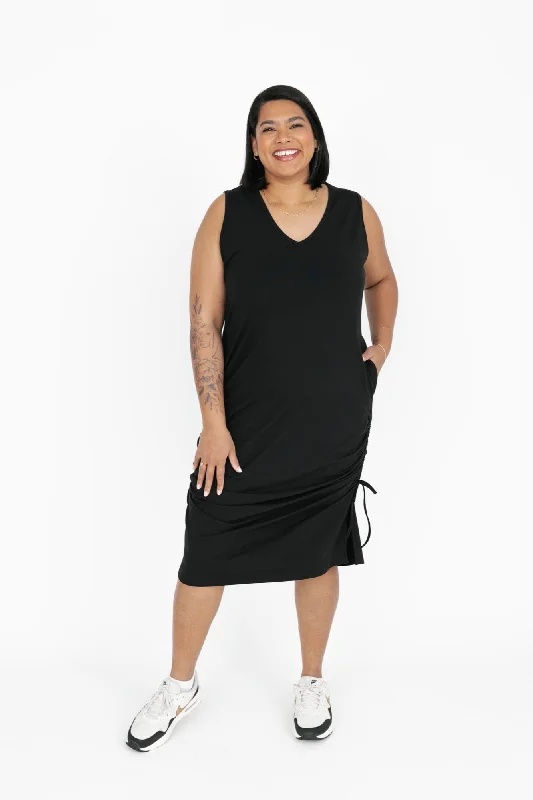 Jenny Tank Dress in Midnight Black