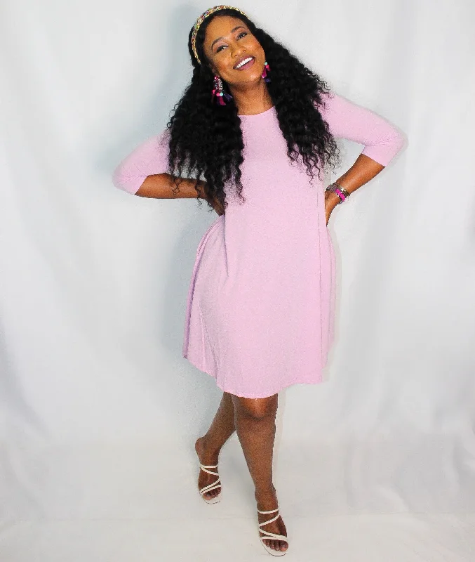 Light Mauve-Flirty Girl Dress