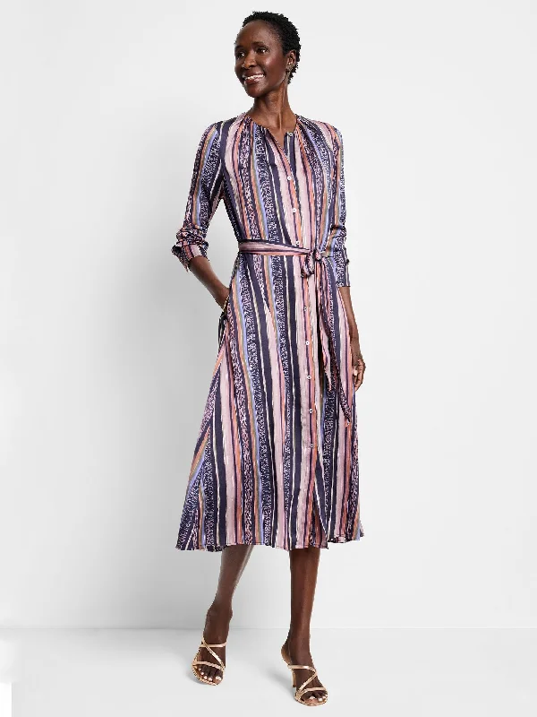 Loren Dress In Animal Stripe