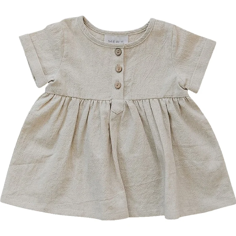 Oatmeal Linen Cotton Dress