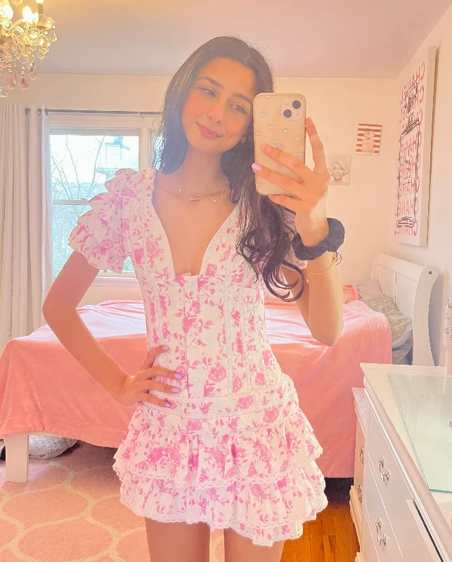 Rose Ruffle Dress ♡ Pink