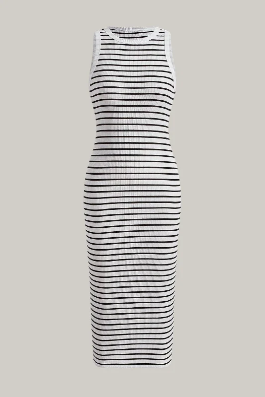 Striped Print Tank Dress