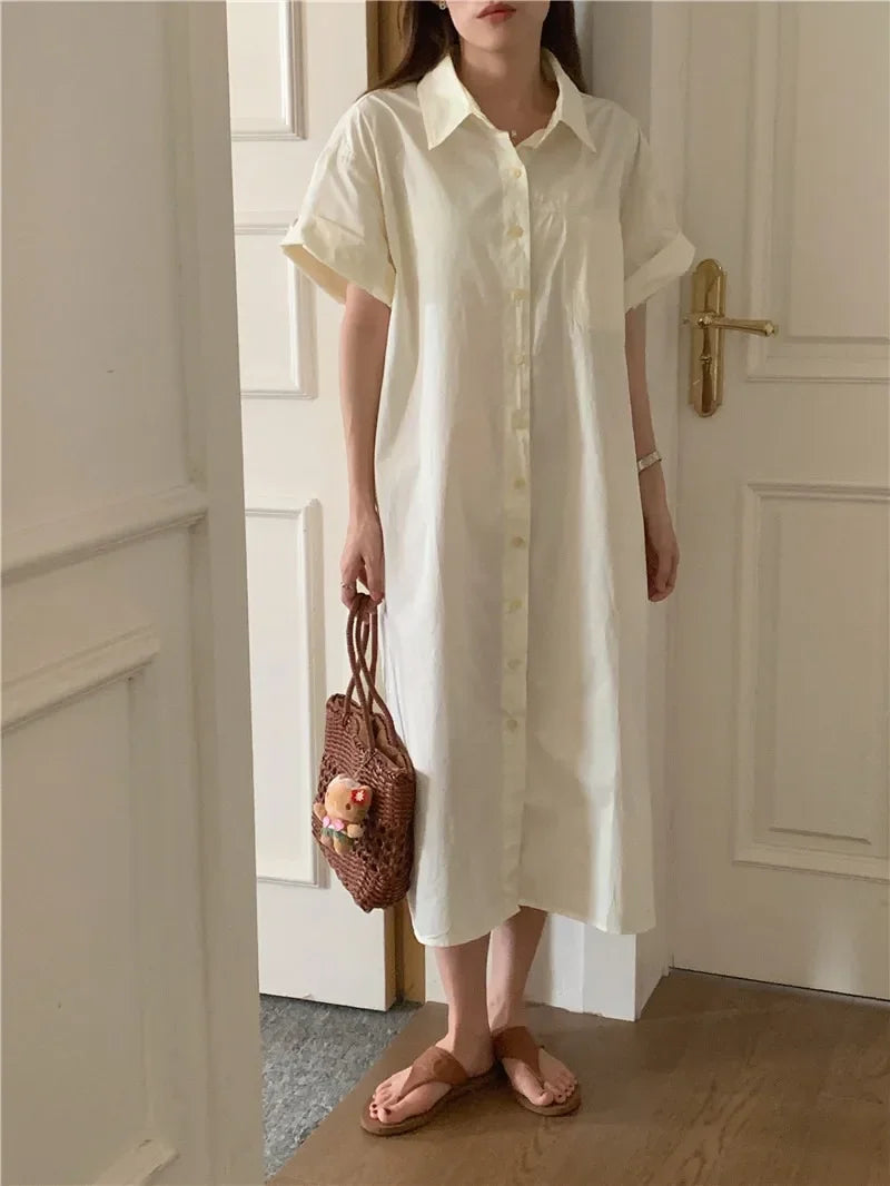Summer Long Khaki Long Dress