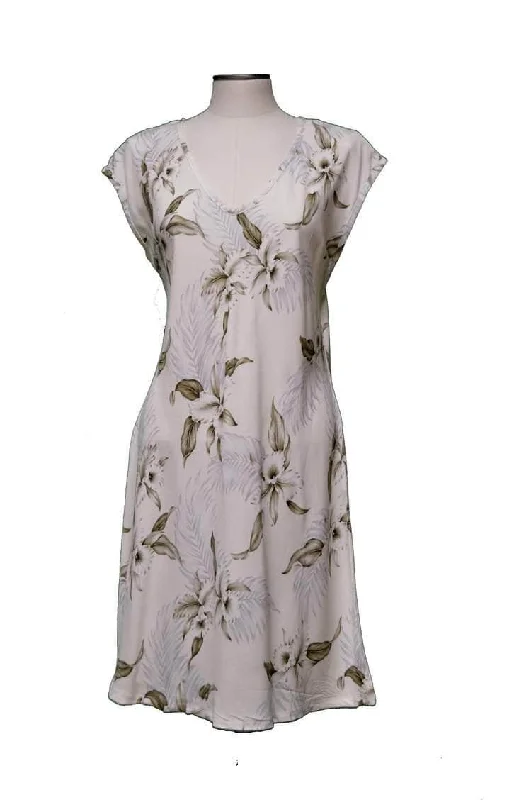 Tropical Orchid Hawaiian Short Paradise Dress