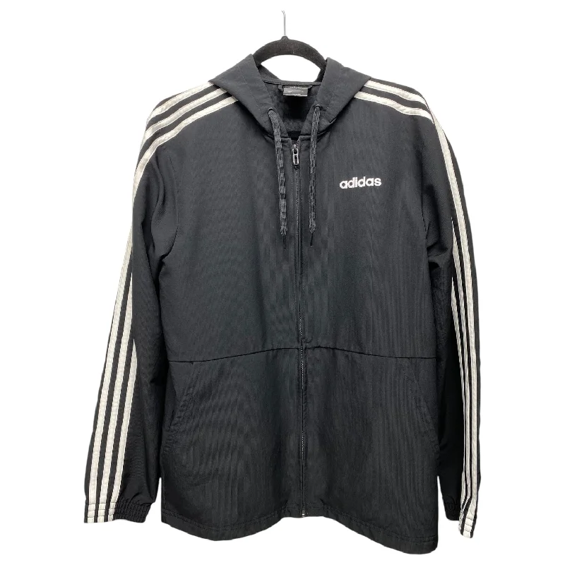 Athletic Jacket By Adidas In Black, Size: S Lace Jacket Ribbed Jacket Sequined Jacket Athletic Jacket By Adidas In Black, Size: S Lace Jacket Ribbed Jacket Sequined Jacket