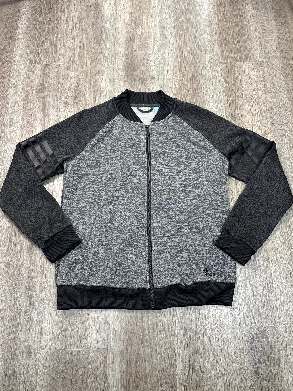 Athletic Jacket By Adidas In Grey, Size: L Quilted Jacket Puffer Jacket Insulated Jacket Athletic Jacket By Adidas In Grey, Size: L Quilted Jacket Puffer Jacket Insulated Jacket
