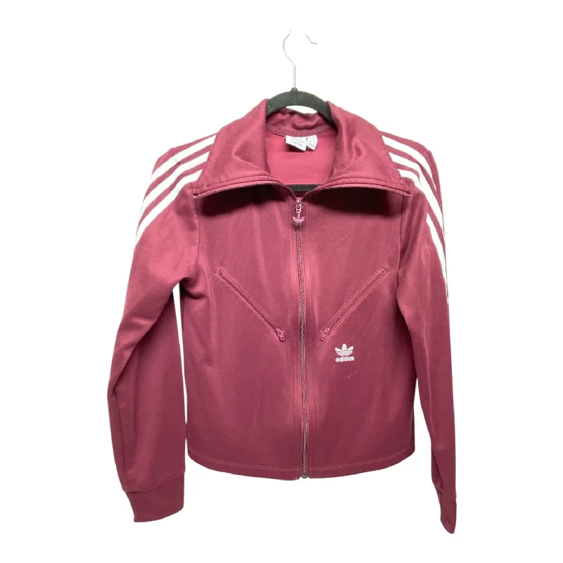 Athletic Jacket By Adidas In Maroon, Size: S Tailored Jacket Straight Jacket A-Line Jacket Athletic Jacket By Adidas In Maroon, Size: S Tailored Jacket Straight Jacket A-Line Jacket