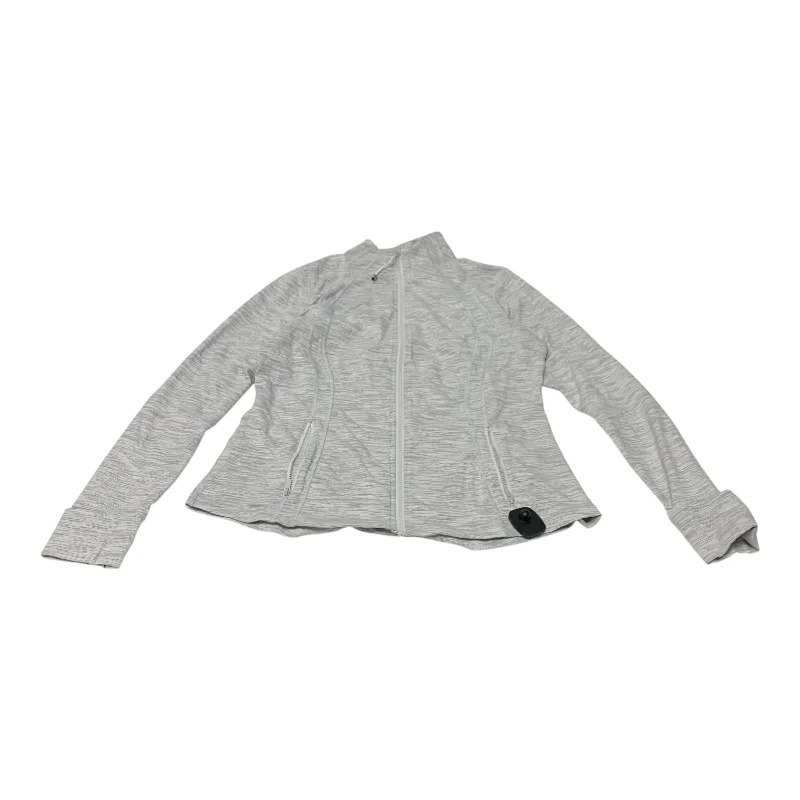 Athletic Jacket By Lululemon In Grey, Size: Xl Notch Collar Peter Pan Collar Cowl Neck Athletic Jacket By Lululemon In Grey, Size: Xl Notch Collar Peter Pan Collar Cowl Neck