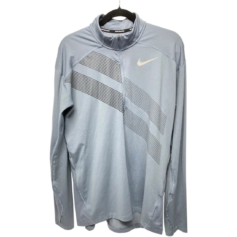 Athletic Jacket By Nike Apparel In Blue, Size: M