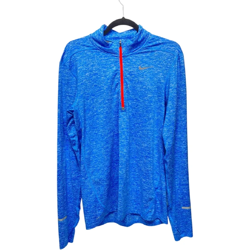 Athletic Jacket By Nike In Blue & Red, Size: S