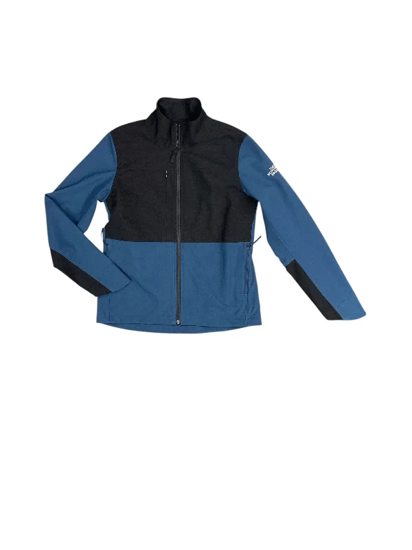 Athletic Jacket By The North Face In Black & Blue, Size: M