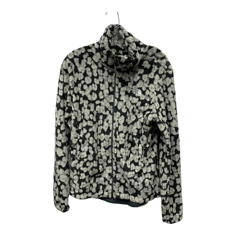 Athletic Jacket By The North Face In Black & Grey, Size:M Stand-Up Collar Roll-Neck Collar Turtle Neck Athletic Jacket By The North Face In Black & Grey, Size:M Stand-Up Collar Roll-Neck Collar Turtle Neck