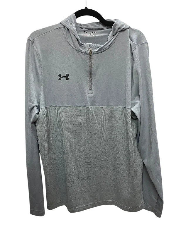 Athletic Jacket By Under Armour In Grey, Size: L One-Shoulder Jacket Off-the-Shoulder Jacket Asymmetrical Jacket Athletic Jacket By Under Armour In Grey, Size: L One-Shoulder Jacket Off-the-Shoulder Jacket Asymmetrical Jacket