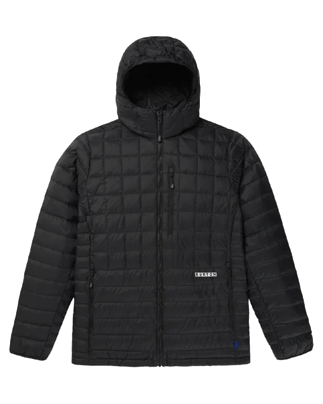 Burton Men's Mid-Heat Hooded Down Jacket - True Black Cardigan Sweater Pullover