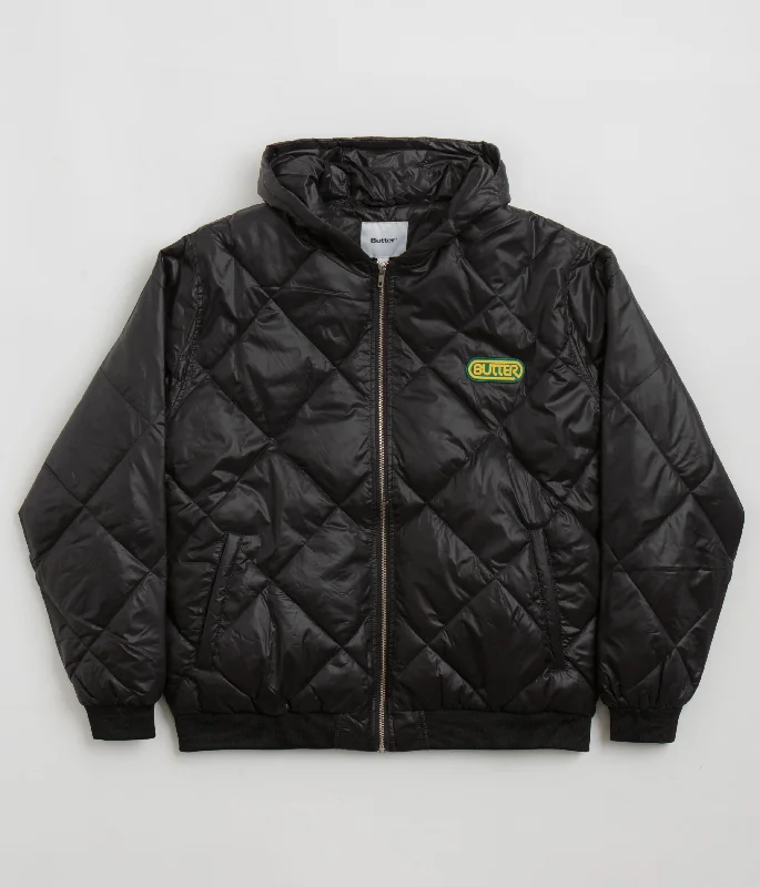 Butter Goods Hooded Work Jacket - Black Plaid Jacket Tartan Jacket Houndstooth Jacket Butter Goods Hooded Work Jacket - Black Plaid Jacket Tartan Jacket Houndstooth Jacket
