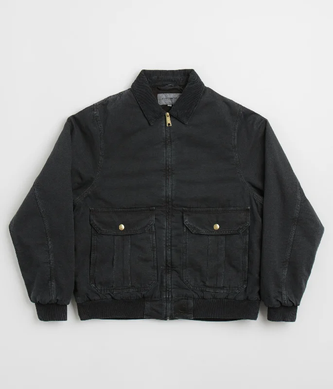 Carhartt Stanton Jacket - Black / Black Print Jacket Jacquard Jacket Embroidered Jacket Carhartt Stanton Jacket - Black / Black Print Jacket Jacquard Jacket Embroidered Jacket