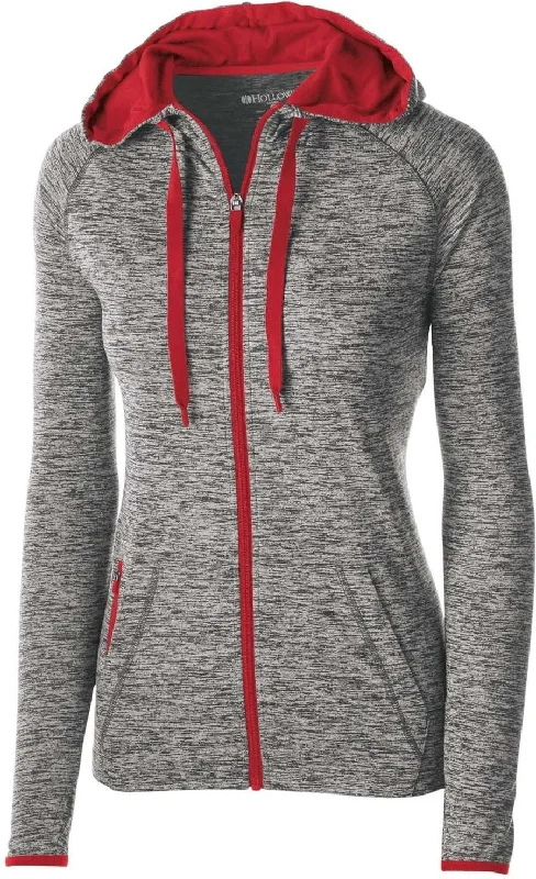 Holloway 222743 Ladies' Force Jacket - Carbon Heather Scarlet