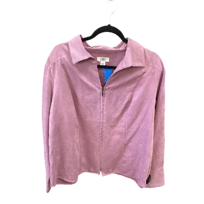 Jacket Other By Cato In Pink, Size: 1x Rayon Jacket Velvet Jacket Corduroy Jacket