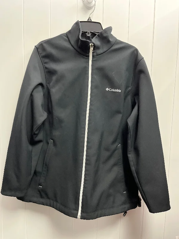 Jacket Other By Columbia In Black, Size: 1x Knit Fabric Woven Fabric Fleece Fabric