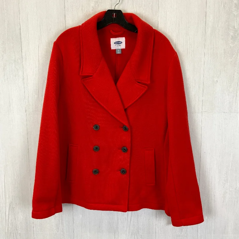 Jacket Other By Old Navy In Red, Size: Xl Welt Pockets Slit Pockets Flap Pockets