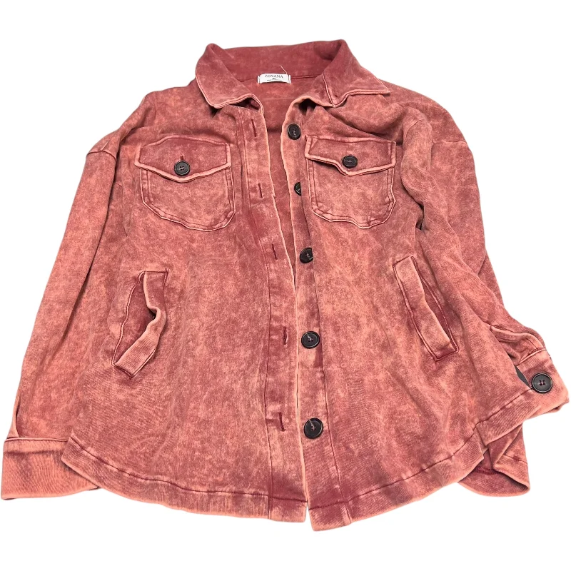 Jacket Shirt By Zenana Outfitters In Orange, Size: Xl Lace Jacket Ribbed Jacket Sequined Jacket Jacket Shirt By Zenana Outfitters In Orange, Size: Xl Lace Jacket Ribbed Jacket Sequined Jacket