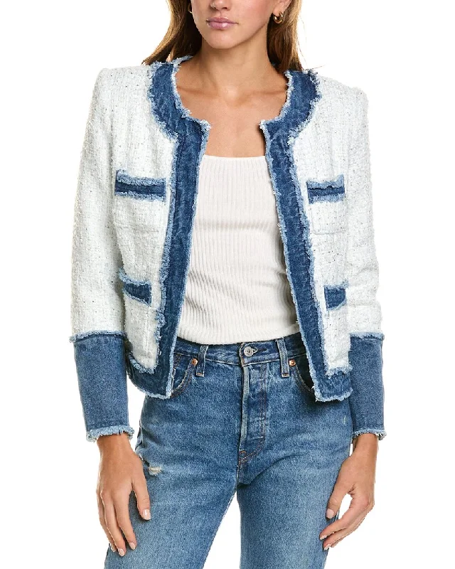 Nanette Nanette Lepore Tweed Jacket Appliqued Jacket Beaded Jacket Sequined Jacket