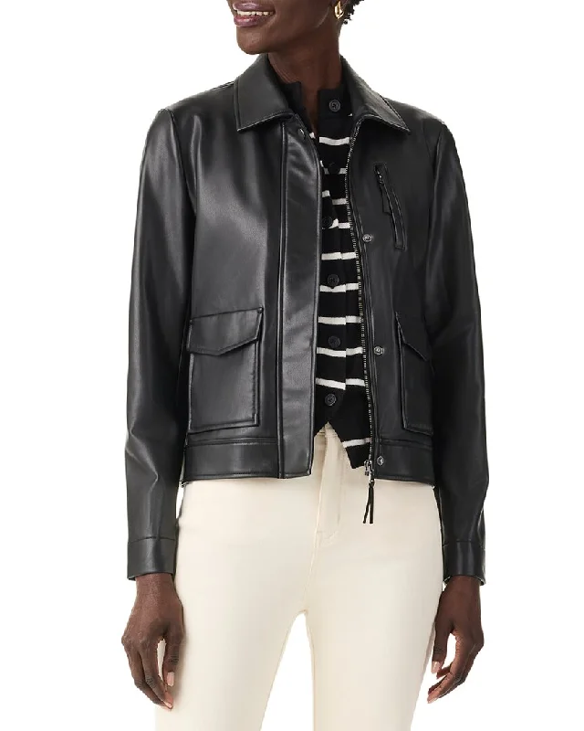 NIC & ZOE Faux Leather Downtown Jacket Wool Jacket Cashmere Jacket Tweed Jacket