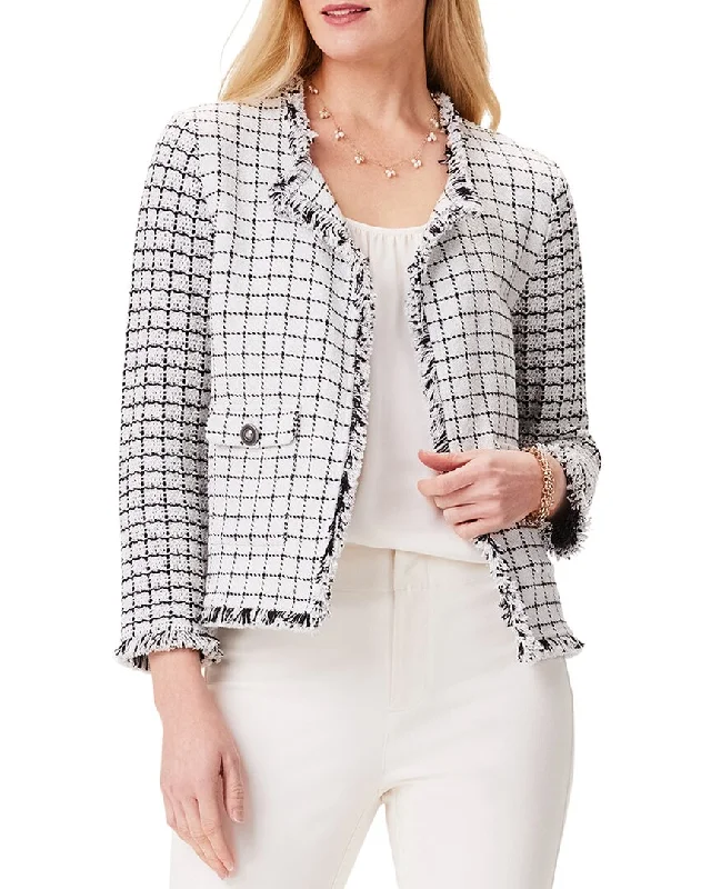 NIC+ZOE Grid Fringe Mix Knit Pocket Jacket Quilted Jacket Puffer Jacket Insulated Jacket NIC+ZOE Grid Fringe Mix Knit Pocket Jacket Quilted Jacket Puffer Jacket Insulated Jacket