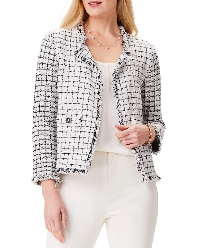 NIC+ZOE Petite Grid Fringe Mix Knit Pocket Jacket Satin Jacket Silk Jacket Chiffon Jacket NIC+ZOE Petite Grid Fringe Mix Knit Pocket Jacket Satin Jacket Silk Jacket Chiffon Jacket