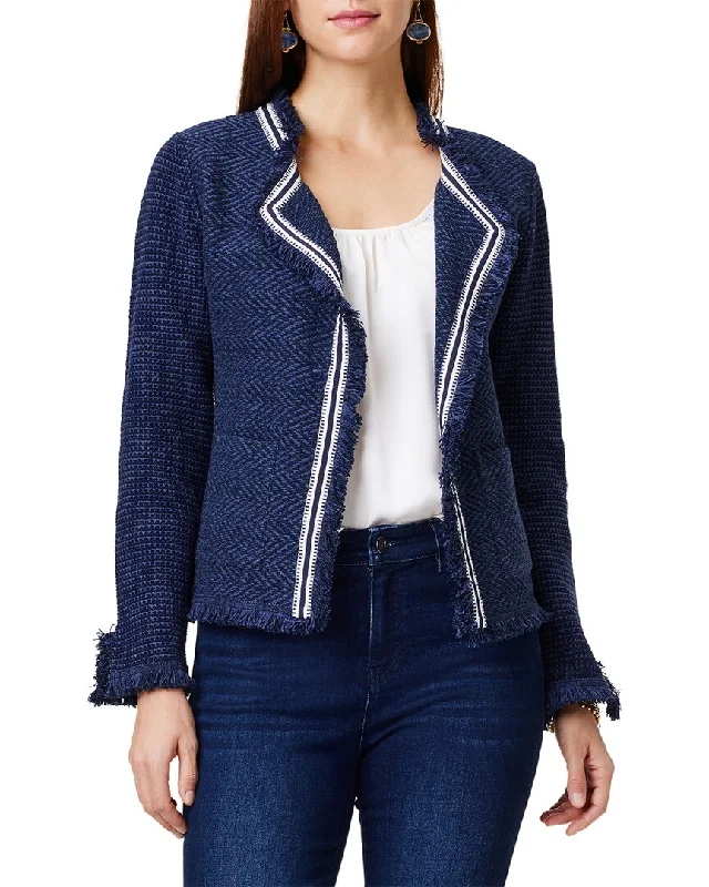 NIC+ZOE Ribbon Trim Fringe Mix Knit Jacket Collared Jacket Crew Neck Jacket Turtle Neck Jacket NIC+ZOE Ribbon Trim Fringe Mix Knit Jacket Collared Jacket Crew Neck Jacket Turtle Neck Jacket
