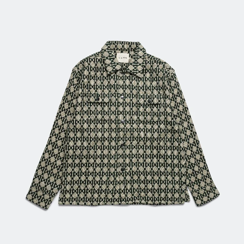 Work Jacket - Green Natural Weave