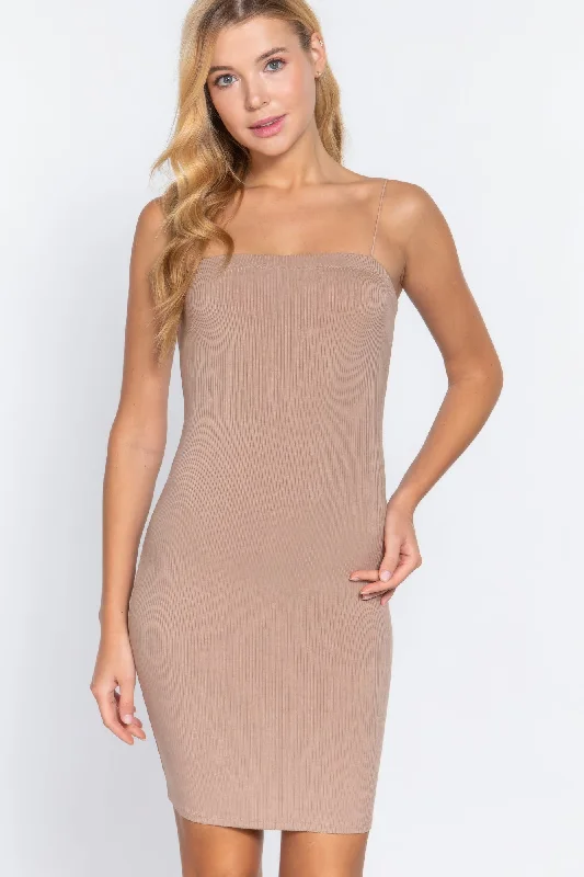 Cami Heavy Rib Mini Dress Cozy Ribbed Mini Dress
