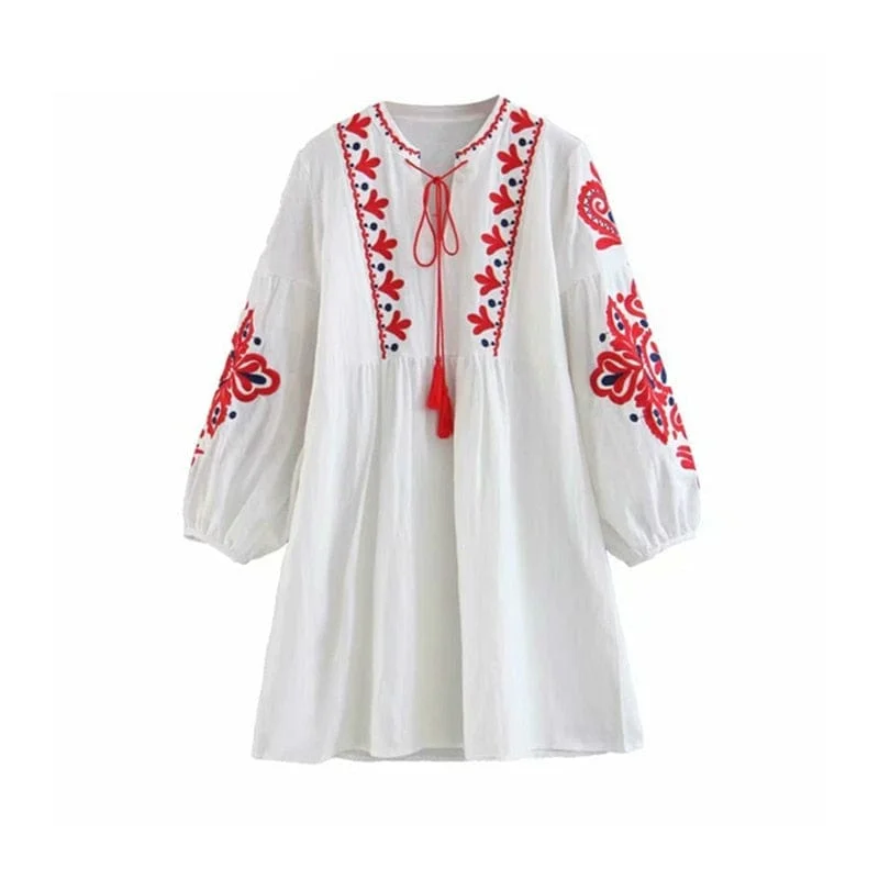 Blair Boho Mini Dress Fashionable Mini Dress with Frills