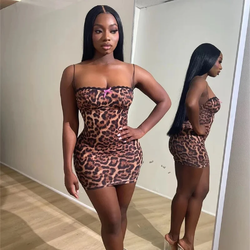 Carmen Animal Print Bodycon Mini Dress