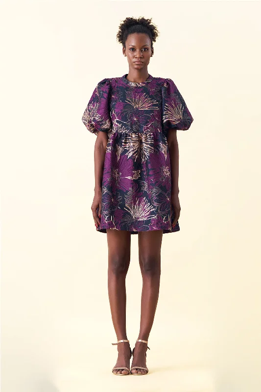 Estelle Jacquard Mini Dress Elegant Sequin Mini Dress