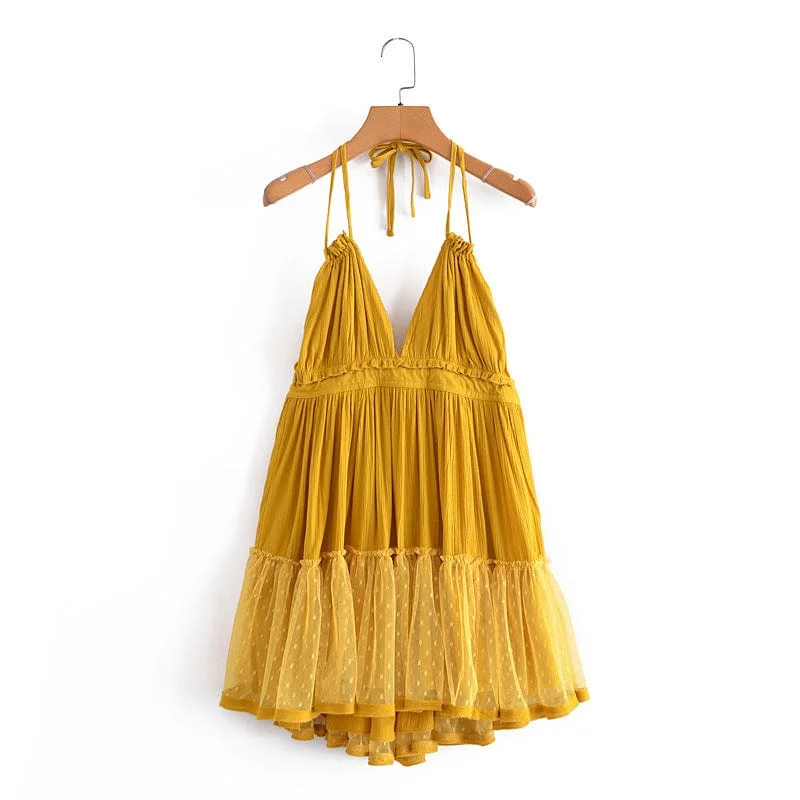 Lavani Boho Mini Dress Comfortable Off-Shoulder Mini Dress