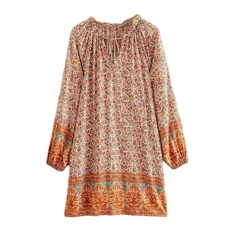 Pandora Boho Mini Dress ( 3 Colors ) Classic Black Mini Dress